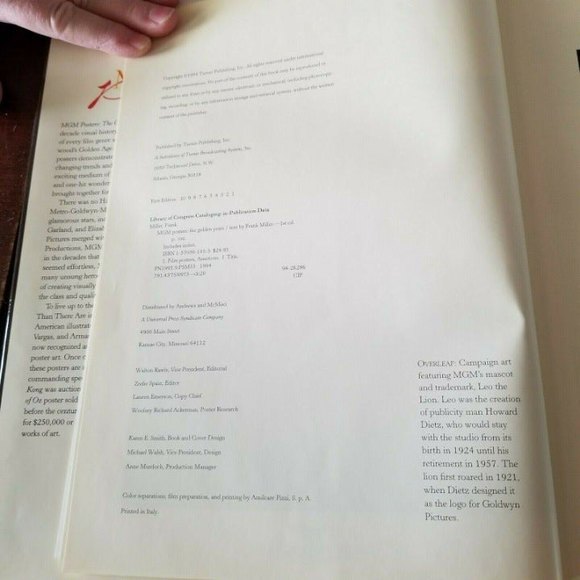 Frank Millers 90s First Edition MGM Posters The Golden Years Hardcover Vintage - Picture 4 of 6